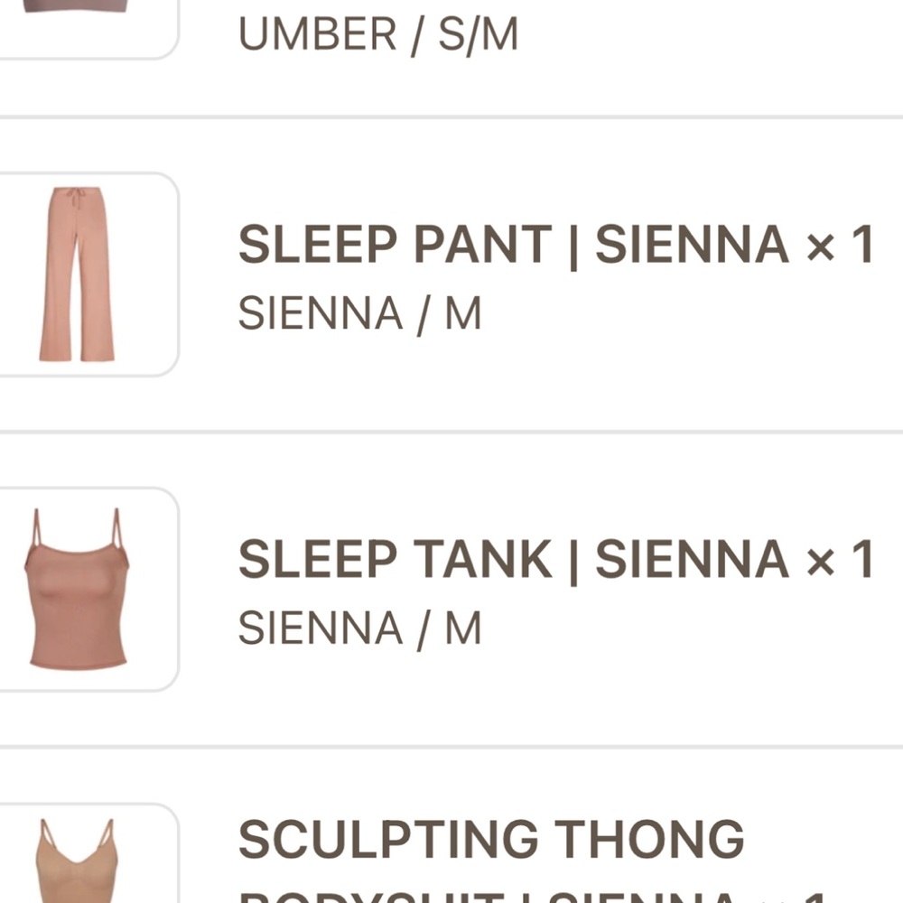 Skims sleep set in SIENNA